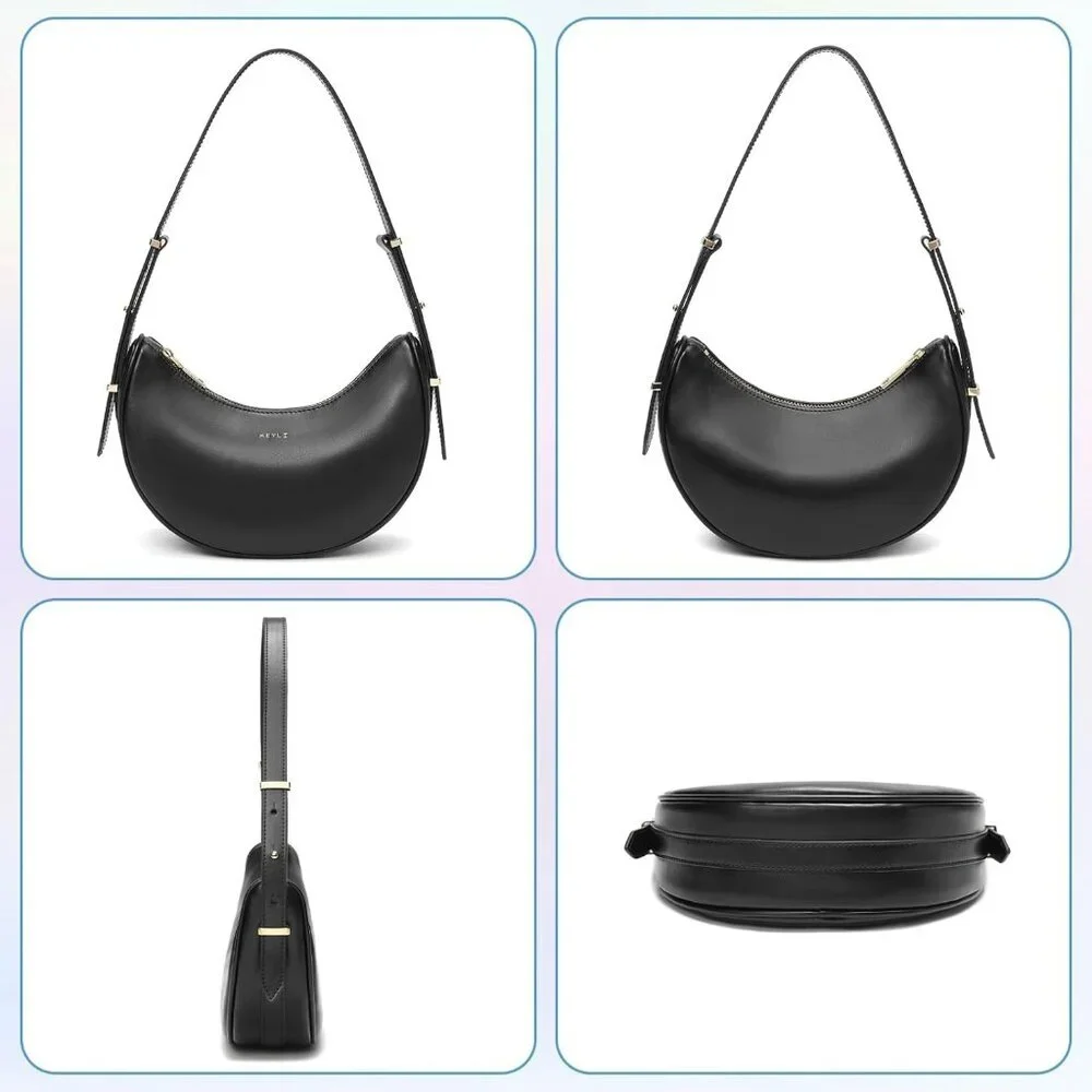 Small Shoulder Bag for Women Vegan Leather Crossbody Bags Adjust Handbags Purses - Picture 5 of 6